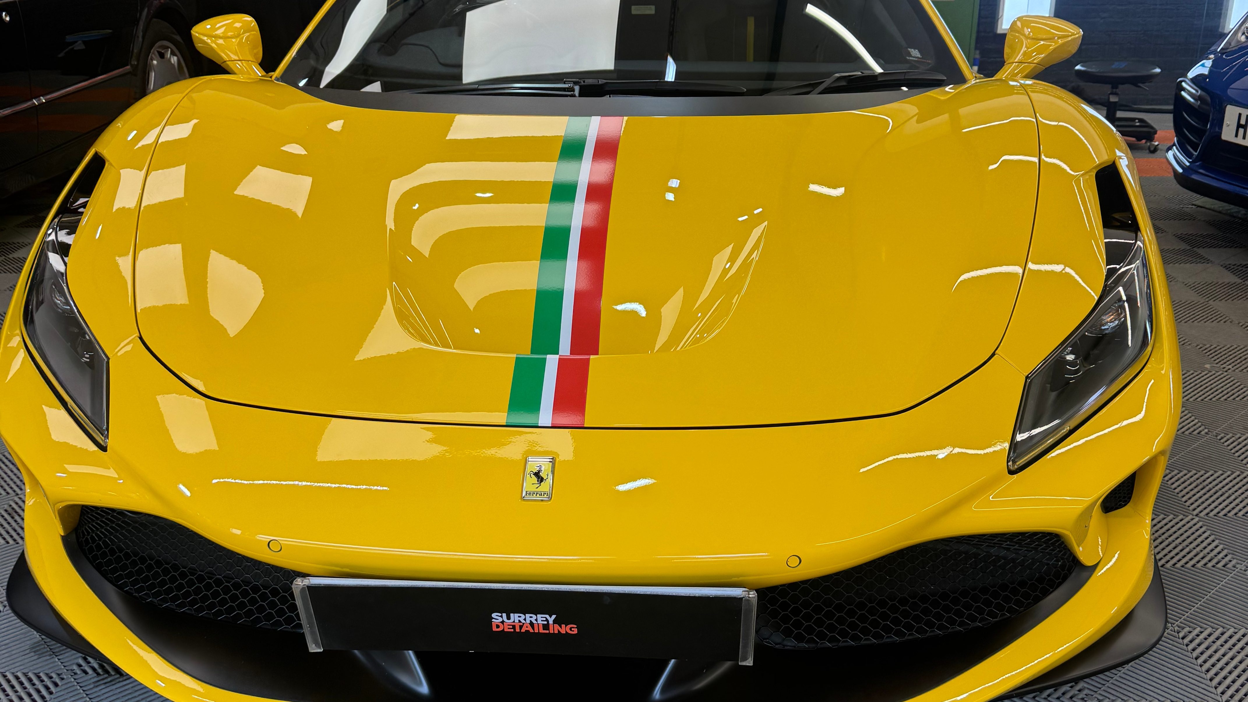 Yellow Ferrari F8